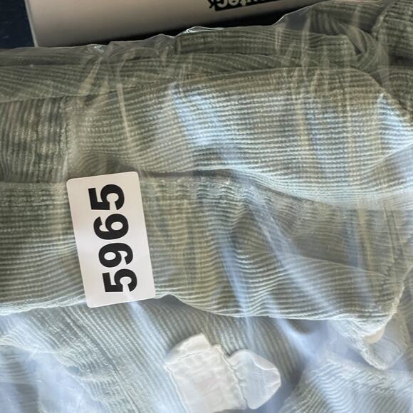 VTG J Crew Oarsman Corduroy Shirt Mens XL Green Hong Kong Distressed Destroyed - Picture 7 of 16